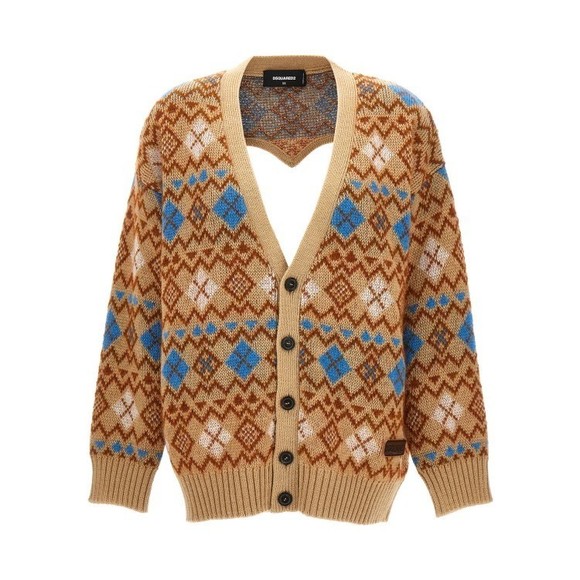 Dsquared2 Heart Vintage Shetland Cardigan - NWT - Picture 1 of 4